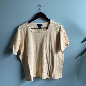 Creamy yellow lounge tee. 🌼